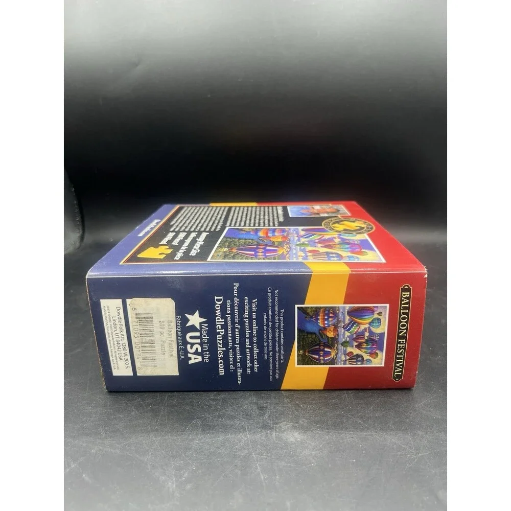 Dowdle Folk Art Balloon Festival Puzzle 500 Pc New Sealed Collectors Box Sleeve